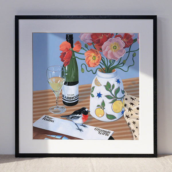 Teneille Grace Art - Limited Edition Print - Afternoon Reverie - Black Frame