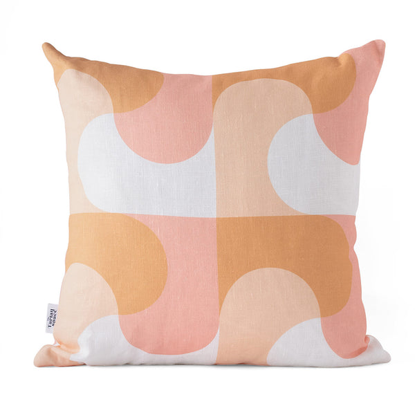 Neapolitan Swirl Linen Cushion Cover