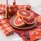 Pink Houndstooth Napkin Set - Table View
