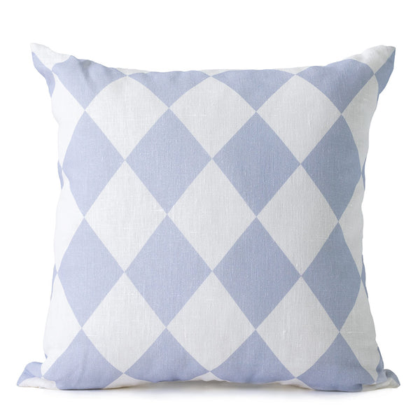 Lucy Diamond Blue Linen Cushion Cover