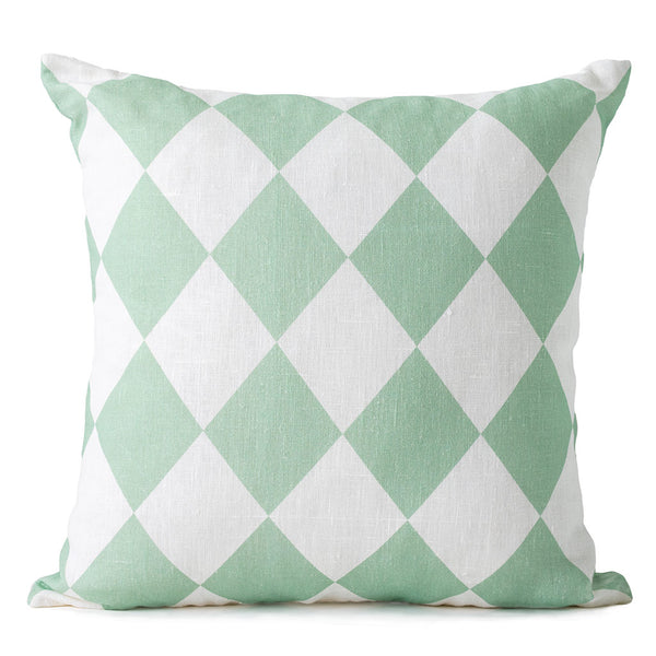 Lucy Diamond Sage Green Linen Cushion Cover