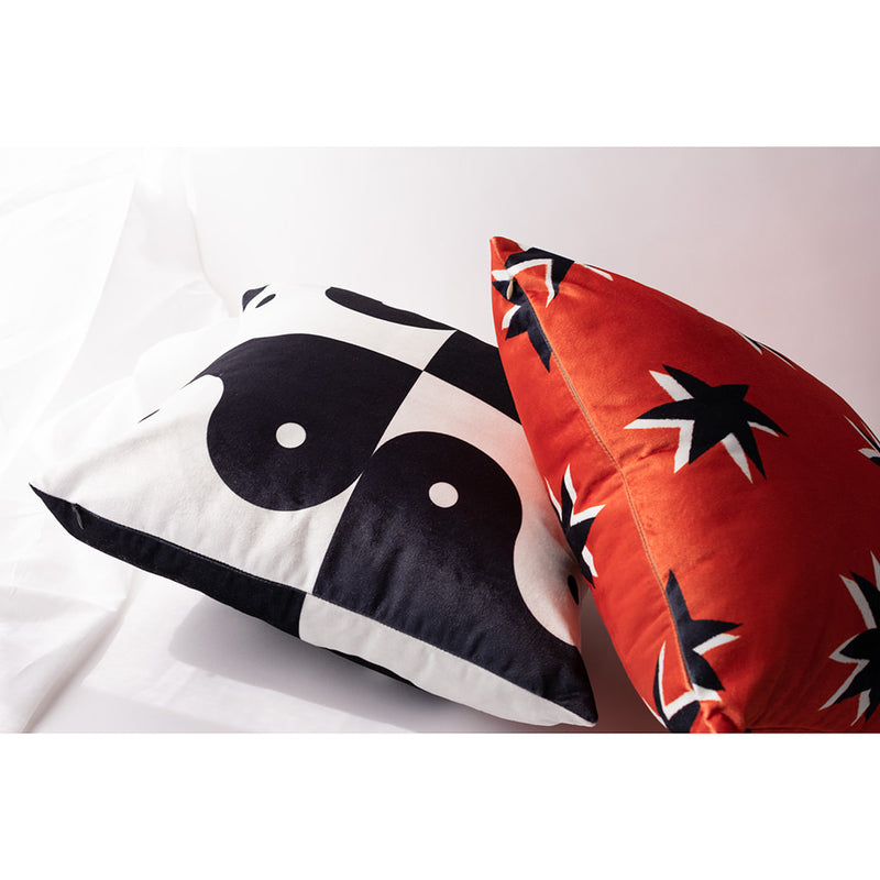 Stargazer & Ying & Yang Velvet Cushion Covers - In Situ